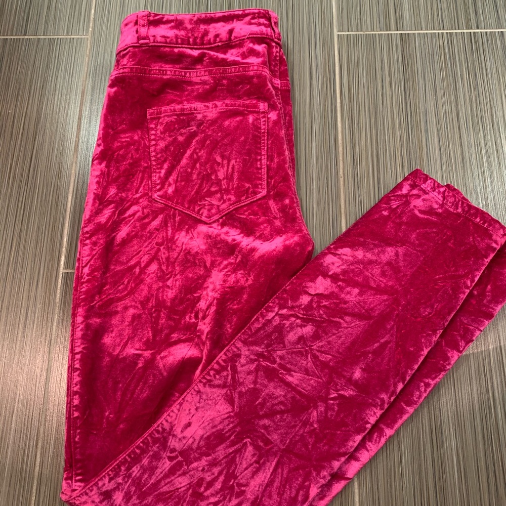 PAIGE HOXTON ultra skinny in pink velour